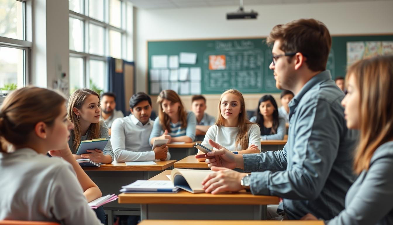 Students working in research laboratory