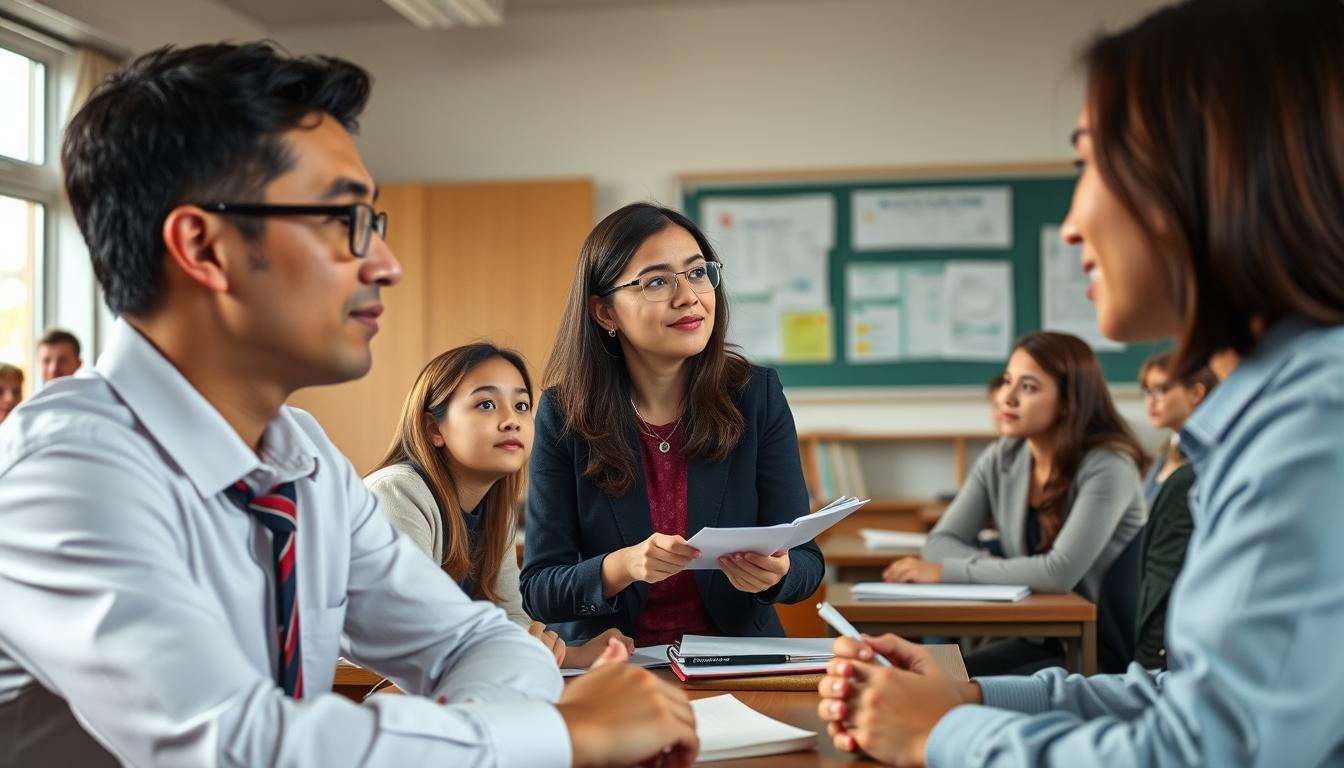 Structured study materials and learning resources on a desk
